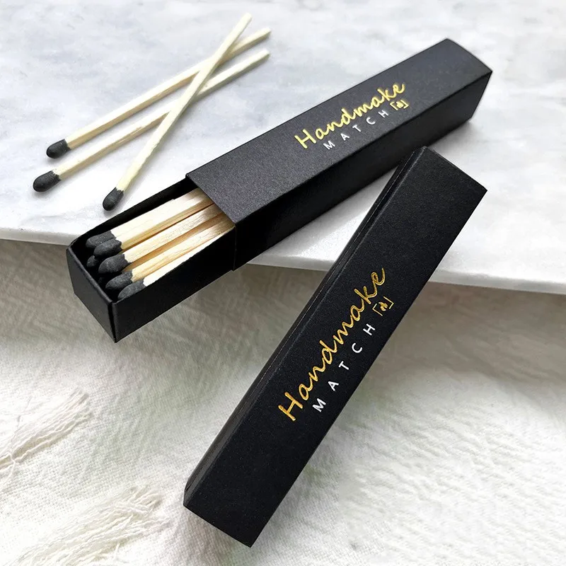 Custom Style Box Matchbox with Luxury Color Matches Long Pole Printed Matchbox Bulk Customized Match Boxes