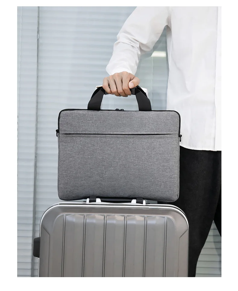 OEM Portable Light Weight Briefcase Laptop Case Simple Travel Shockproof Waterproof Handle Laptop bag for 13 14 15.6 16 inch details