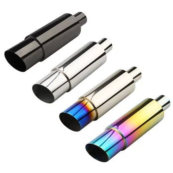 High Quality Car Auto Exhaust Muffler Tip Stainless Steel Pipe Modified Car Rear Tail Throat Accessories