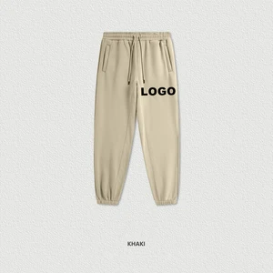 Customization Adjustable Drawstring Man Winter Pants & Trousers with Side Pockets Ribbed Cuff Loose Men's Casual Harem Pants