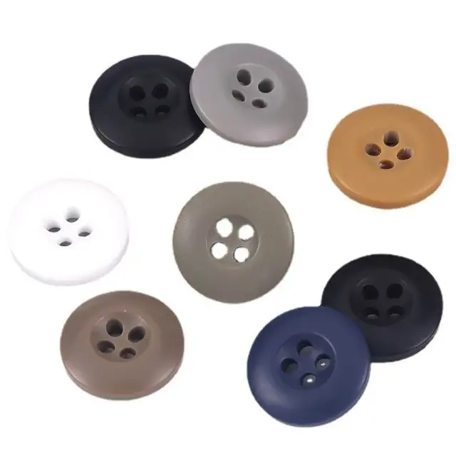 Hot Sale! New Creative Polished Colorful Plastic Resin Button 4-Holes Multi-Specification Clothing Decoration Fancy Ready Goods