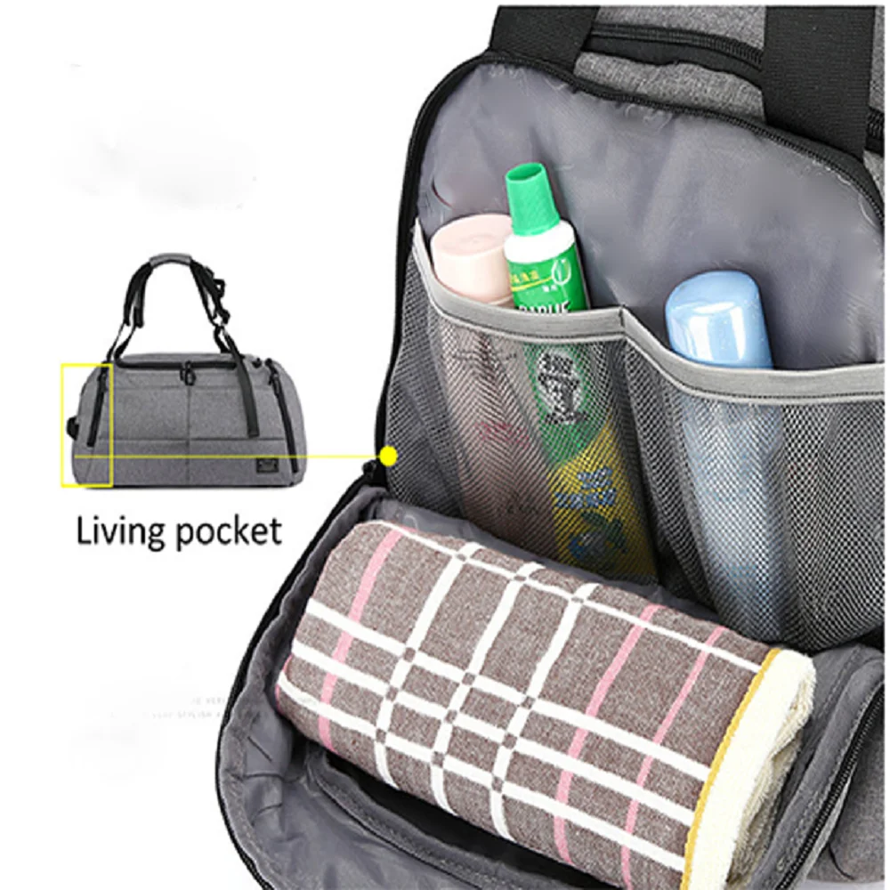 Bsci Iso Lvmh Neoprene Pink Gym Bag With Shoe Compartment Leather