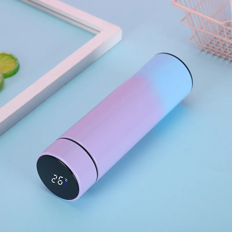 Custom Logo 500 Ml Vacuum Gradient Color Smart Thermal Flask Led ...