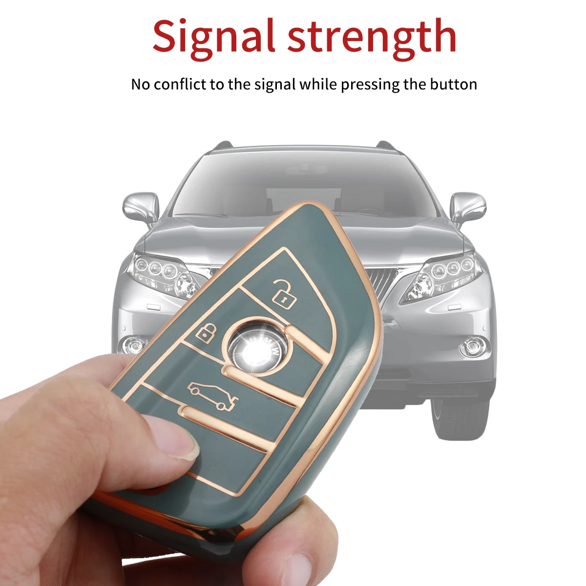 Factory direct Wholesale TPU Golden line  Solft Car Key Cover for BMW X1 X3 X5 X6 X7  5 6 7 Series