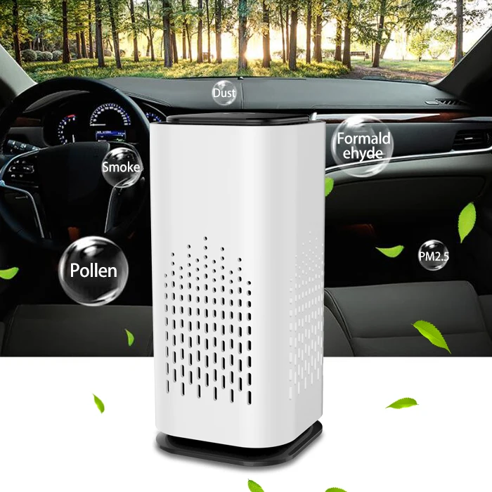 In-Car Ionic Fresh Air Purifier Ionizer Smell Remove Air Cleaning Oxygen Bar