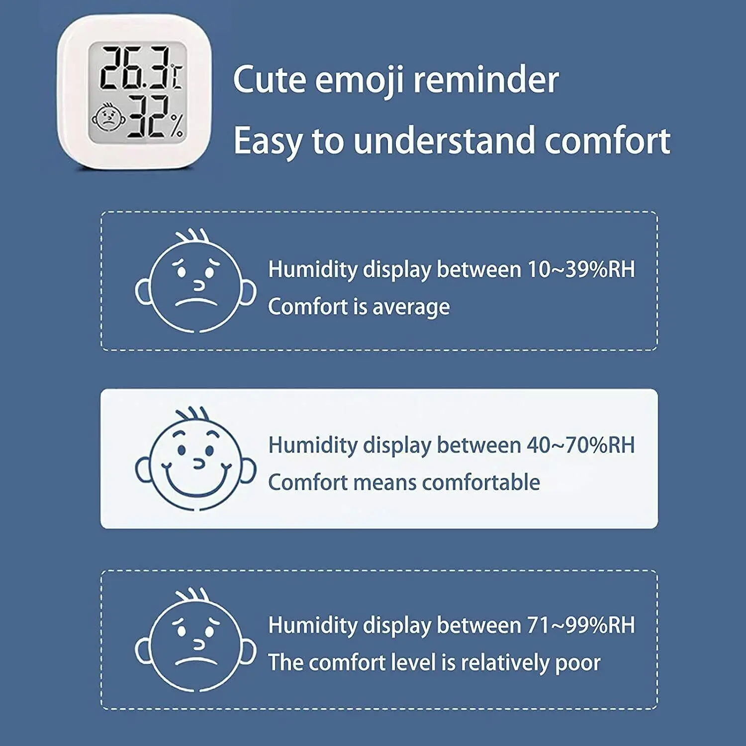 High Accurate Temperature Humidity Sensor Mini Indoor Thermometer Humidity Gauge Meter Digital Hygrometer Room Thermometer