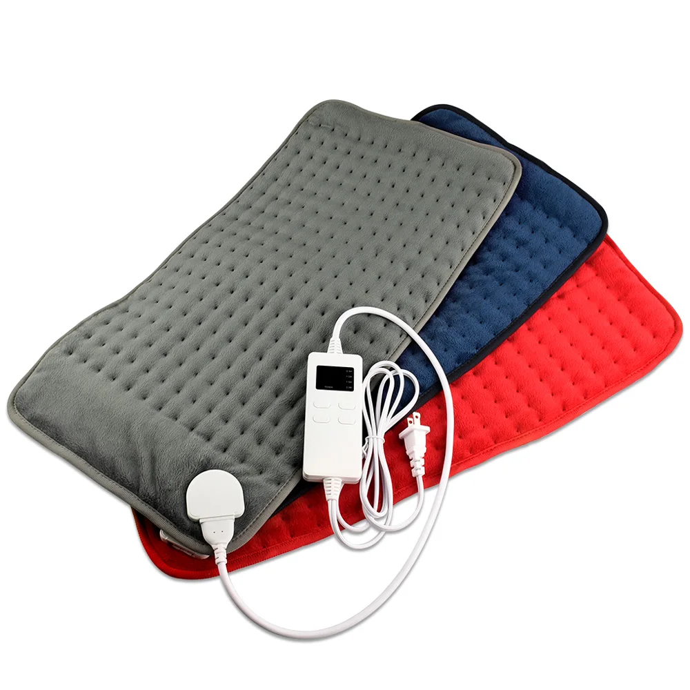 Machine Washable 4 Time Settings Red Cramps Heating Pad Portable