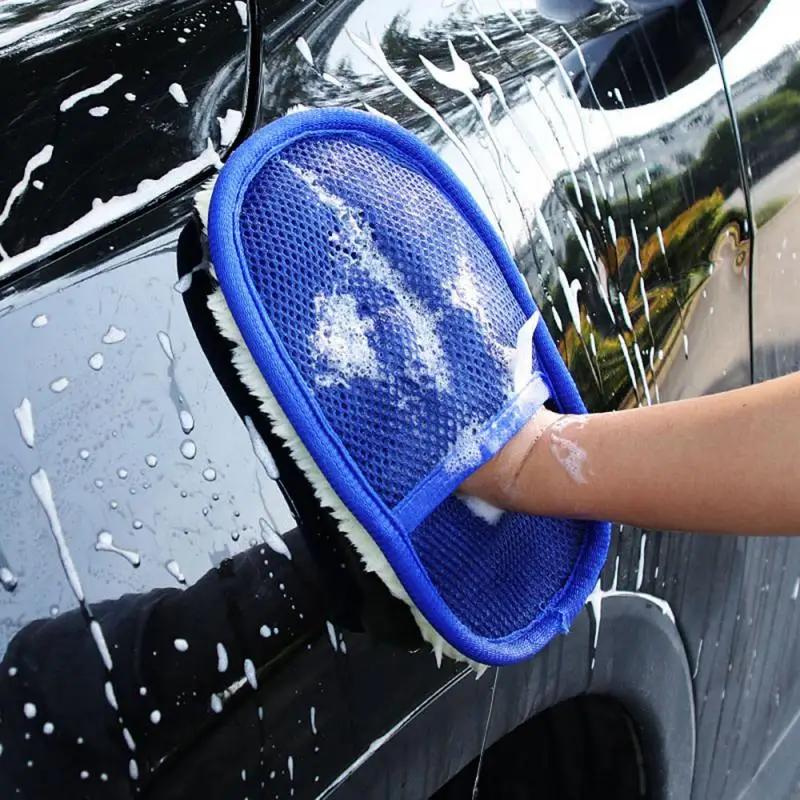 Мягкая шерстяная перчатка из микрофибры для мытья автомобиля, перчатка для чистки автомобиля, перчатка для мойки мотоцикла, уход за мойкой автомобиля, инструменты для ухода за лакокрасочным покрытием
