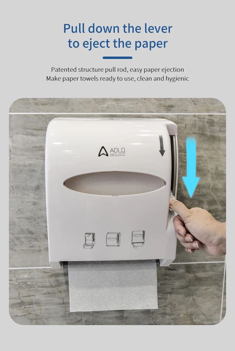 Roll Towel Dispenser; Lever Pull