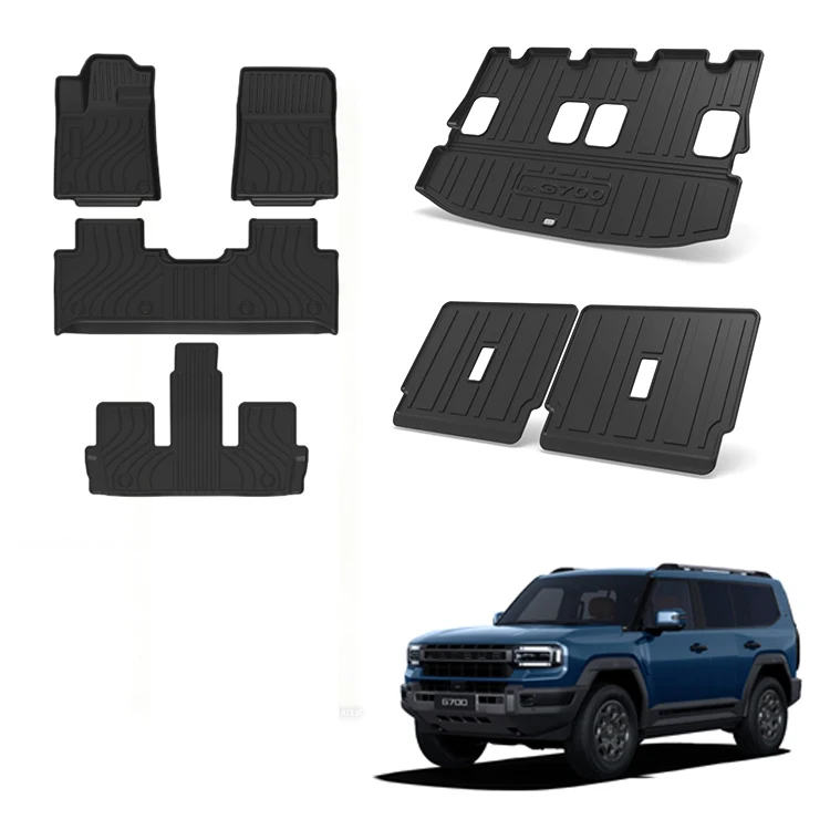 Maremlyn Interior Accessories for Jetour G700 TPE Waterproof Car Mats 5 Seat 6 Seat Floor Mat Rear Trunk Back Seat Mat