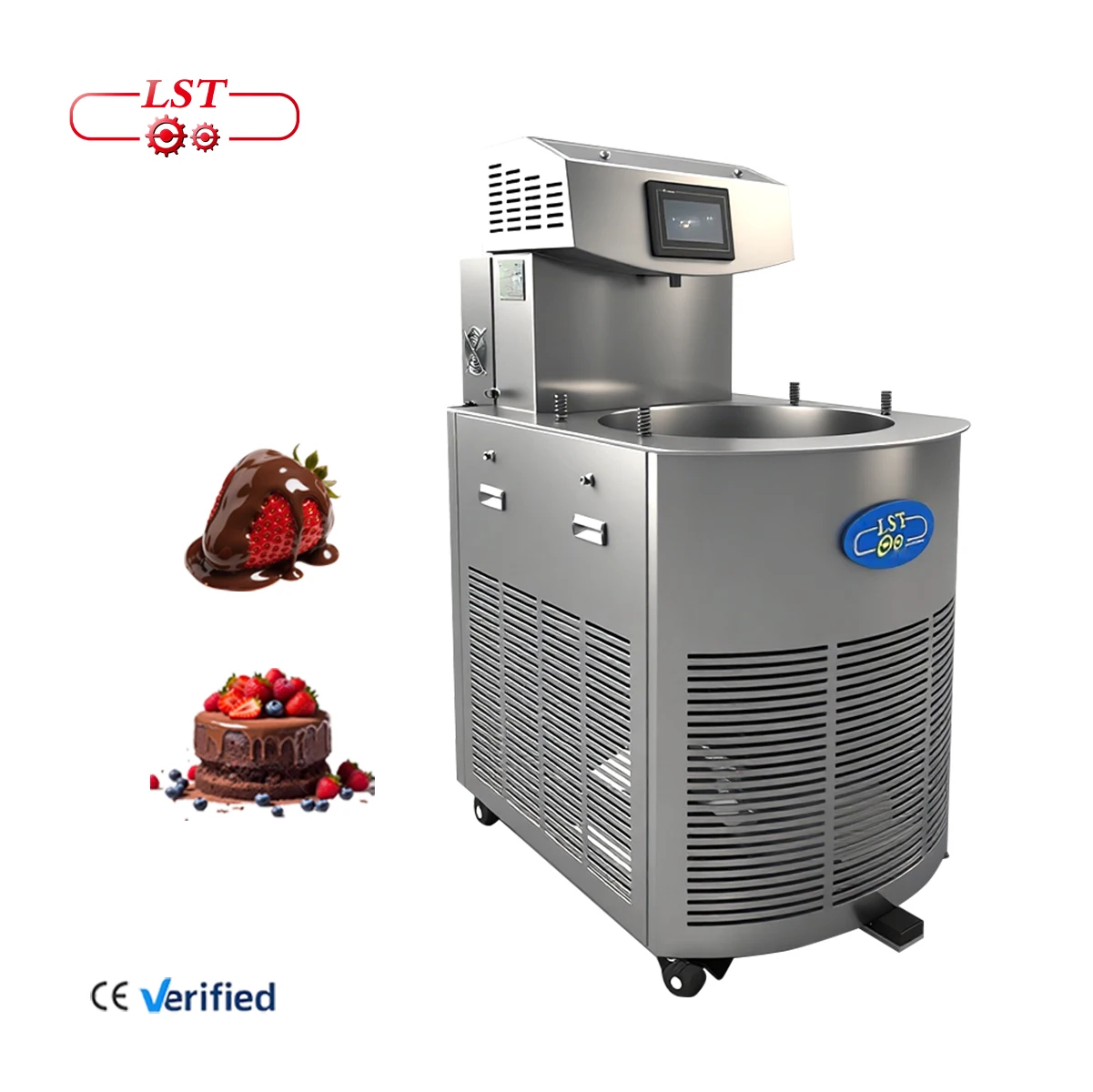 LST Manufacture 25/60/100L Automatic Chocolate Tempering Machine Customized Chocolate Melting Machine with Enrobing