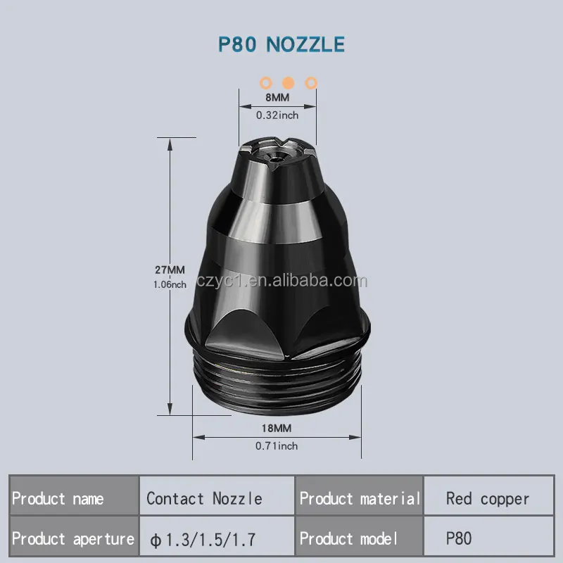 thumbnail interactive-video image 1 of WeldingStop P-80 Plasma Cutter Consumable 10-Pack: 1.7mm Nozzle/Tip & Electrode Set 1 of 5