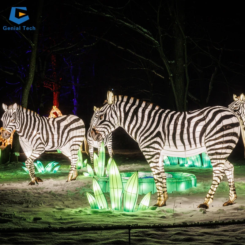 JFL-17 Outdoor Chinese Lantern Festival Zebra Lantern