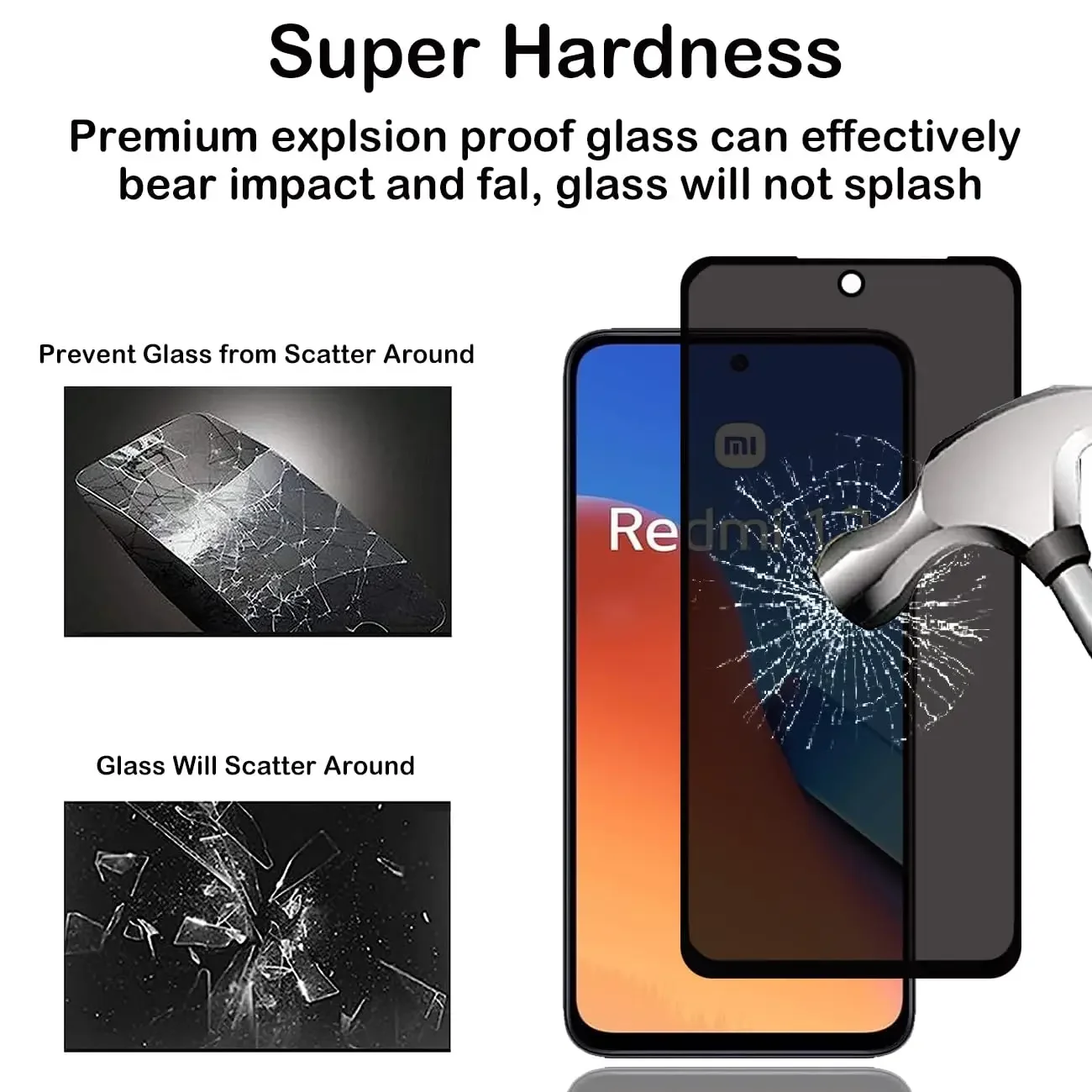 Film De Protection Confidentialité Mat Pour Xiaomi Redmi 10 Prime - Protège-écran Anti-regards