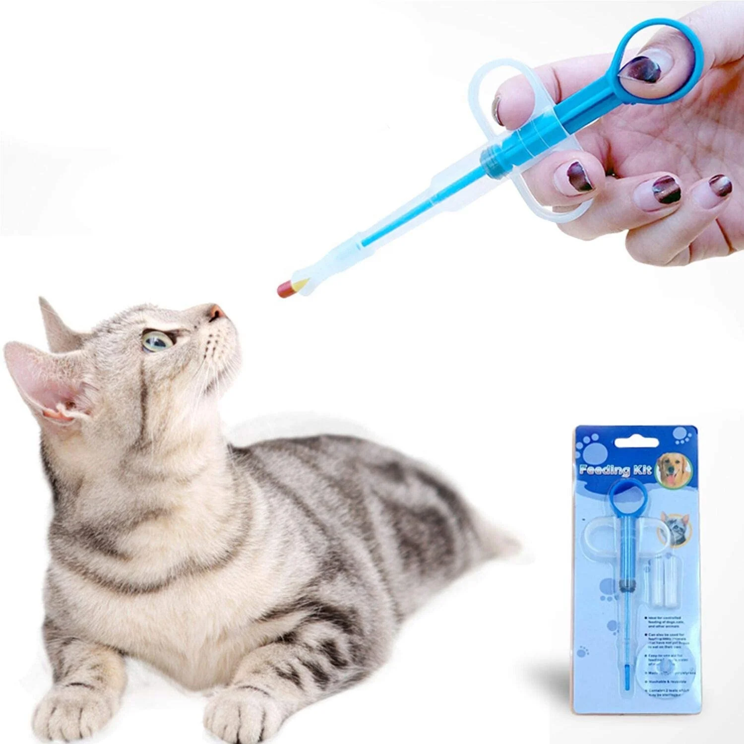 Convenient and Fast Auxiliary Pet Feeding Tool Pet Syringe Type