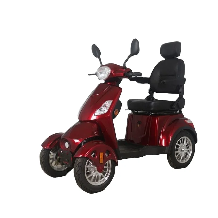 Red Electric Scooter with Seat and Trunk - Mobility for Disabled