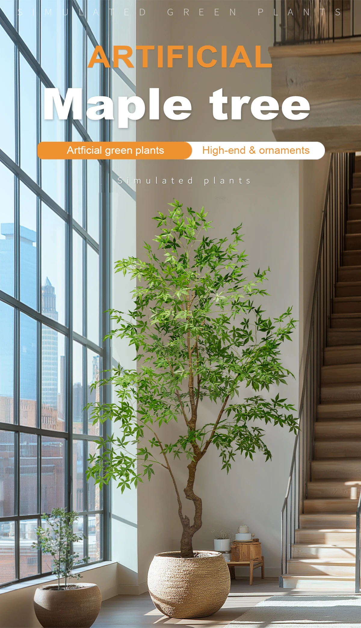 Large Artificial Plants for Indoor Artificial Trees for Outdoor Simulation Plants With Pot Red Faked Tree Bonsai Decoration manufacture