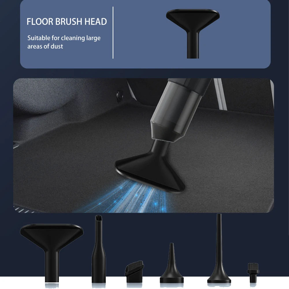 3-in-1 Powerful 12000PA Vacuum Cleaner 120W ABS Handheld Car Cleaner with Brushless Motor and Integrated Air Dust Suction - view 6