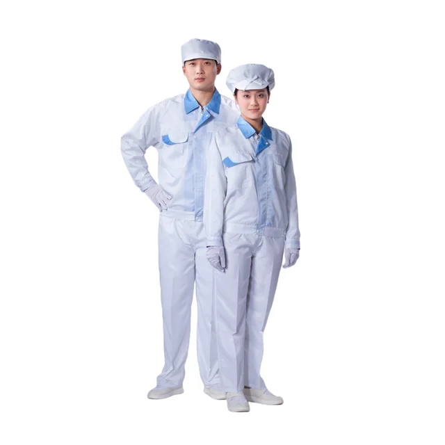 Food Factory Pharmaceutical Industry Electronic Industry Worker Anti-Static Workshop Cleanroom Garments Working ESD Coat Jacket