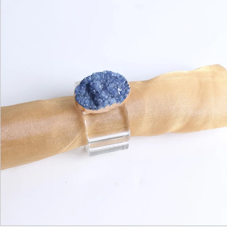 Factory price natural stone Napkin Rings Wedding Hotel Dining Table Decor Daily Use