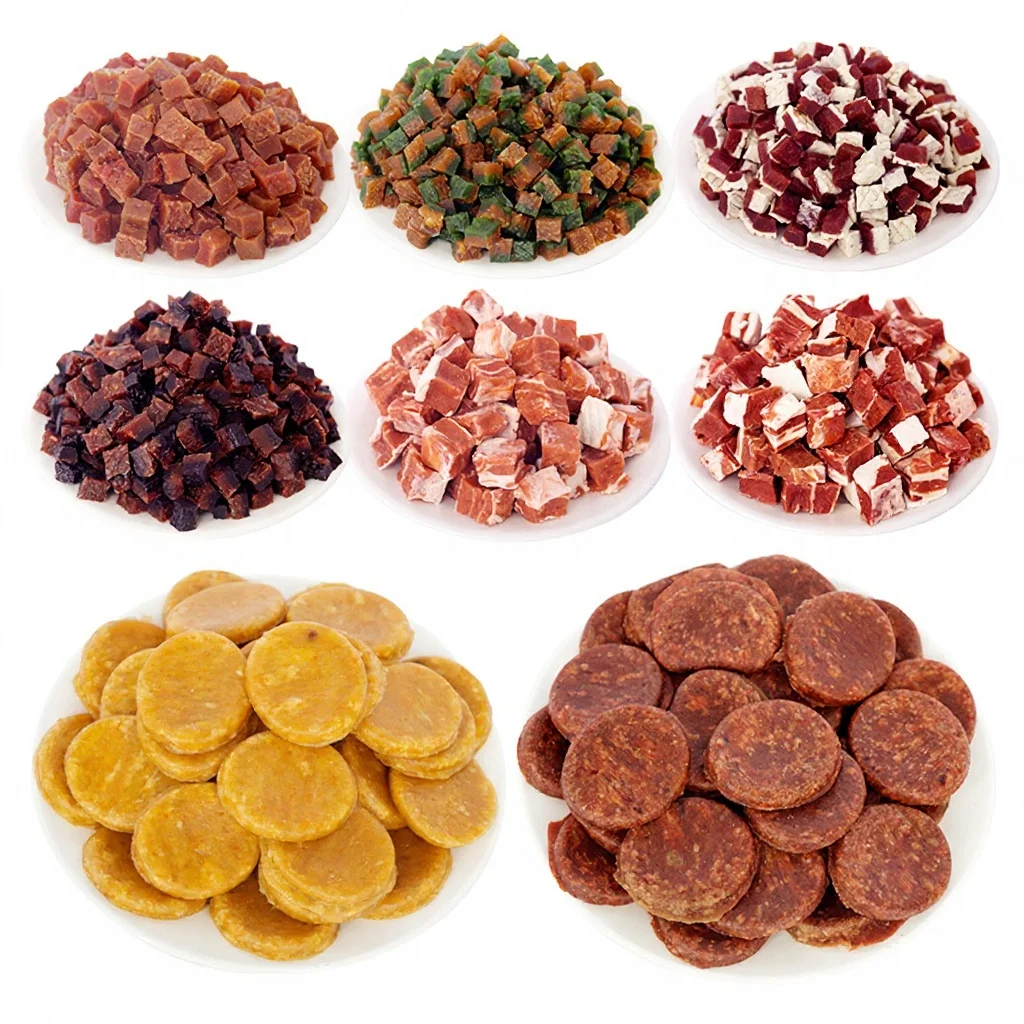 Factory Direct Eco-friendly Dog Treats High-Protein Beef Pellet Meat Cubes Small Breeds 0.5kg/pc OEM Digestive All Life Stages factory