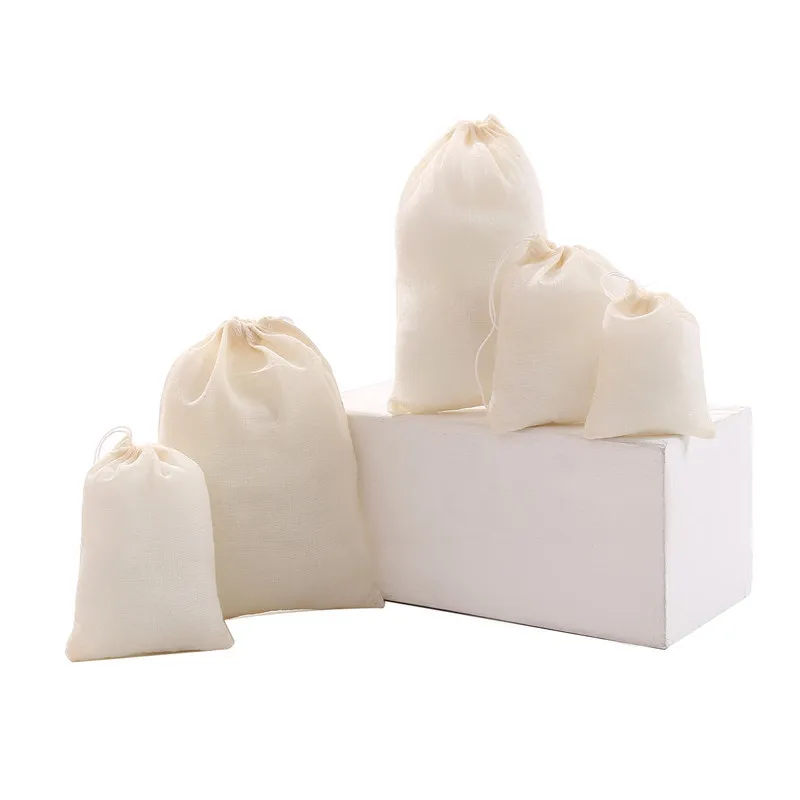 Drawstring Cotton Muslin Bag Versatile Durable Packaging