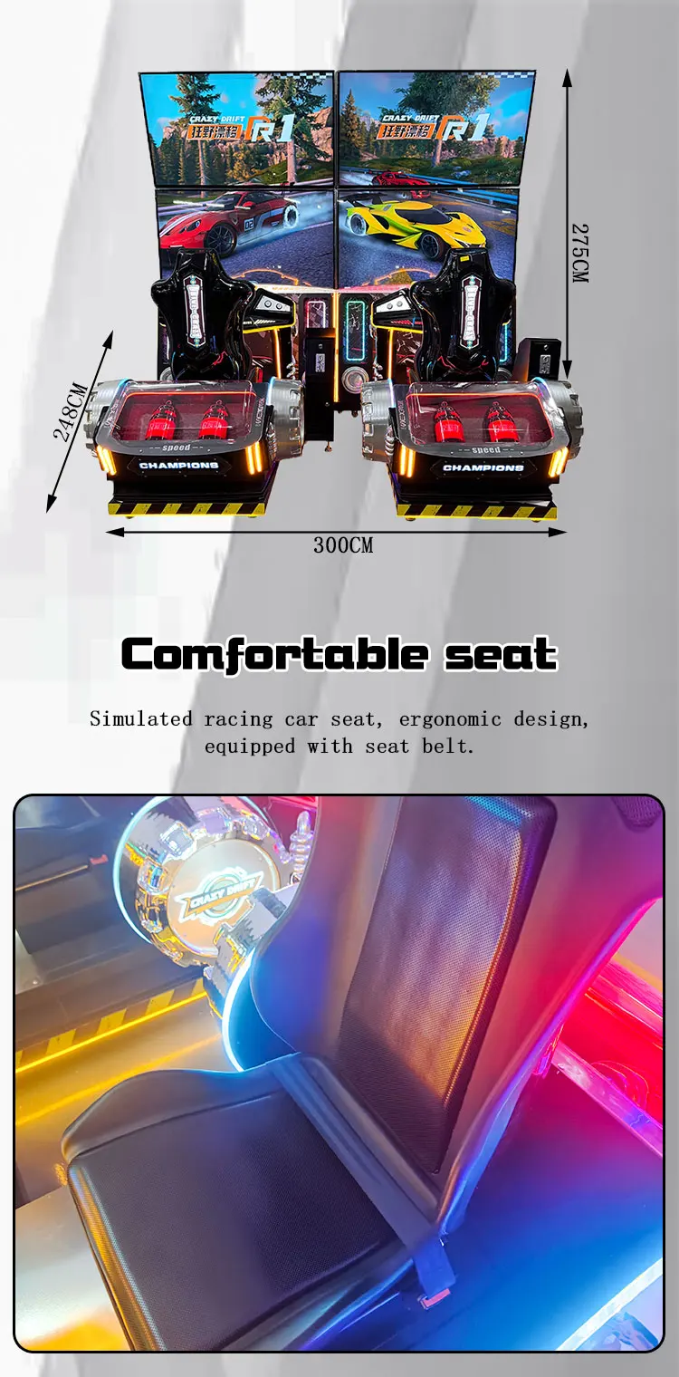 Funpark New Design Coin Operated Arcade Car Racing Game Machine Indoor Amusement Arcade for Game Center supplier