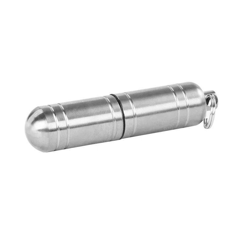 Outdoor Portable Waterproof Titanium Pill Container EDC Tool Round Capsule Seal Warehouse