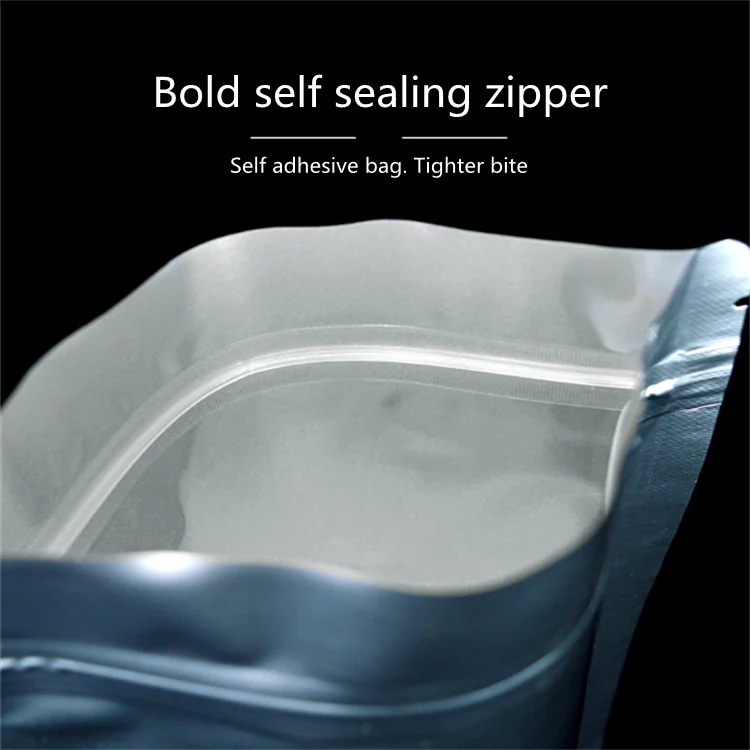 Aluminum Foil Compostable Doypack Stand Up Zipper Pouch Plastic Snack