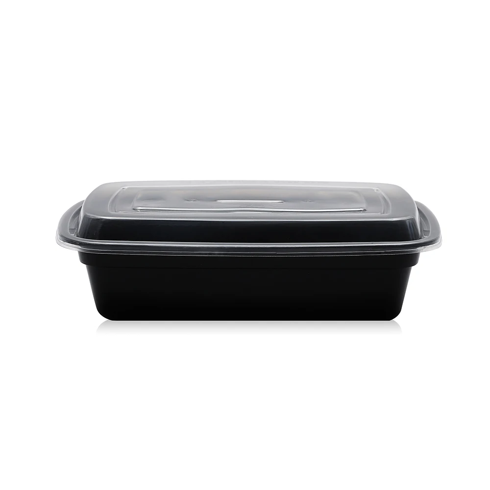 Rectangular Recyclable Disposable Tiffin Box Plastic Food Containers Storage Box Food Lunch Box with Lid