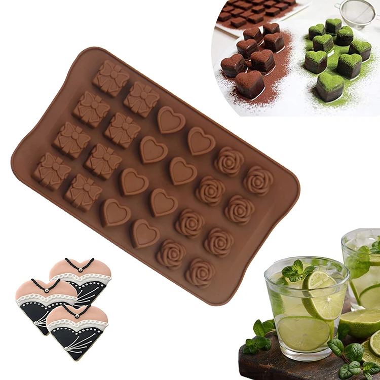 Buy Wholesale China Lfgb Approved 15-cavity Dimpled Heart Shape Chocolate  Mold, Silicone Candy Mold Candy Mould & Candy Mold at USD 0.85