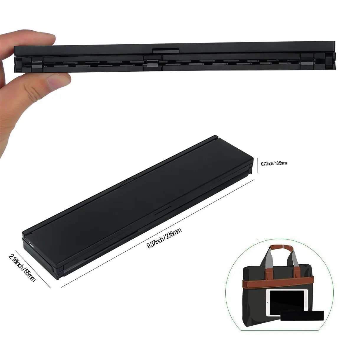 3折蓝牙键盘teclado porttil口袋第三折触摸板可折叠键盘迷你折叠bt 3.0无线键盘