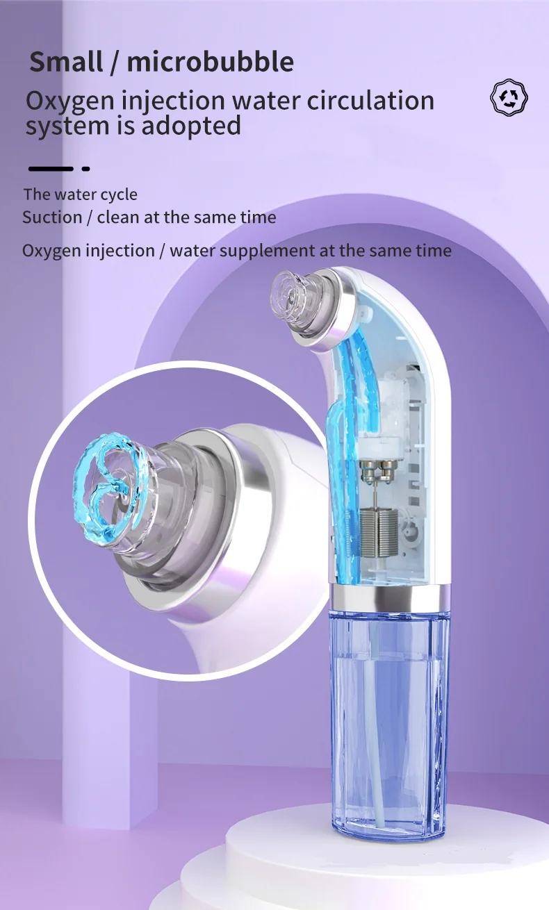 Electric Micro Small Bubble Water Cycle Acne Pimple Pore Vacuum