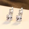 White earrings white stone