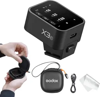 Godox X3-C Official TTL Wireless Flash Trigger Compatible for Canon Camera, OLED Touchscreen Flash Transmitter