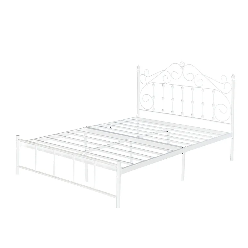 Роскошная прочная металлическая мягкая кровать с четырьмя постерами мебель для спальни