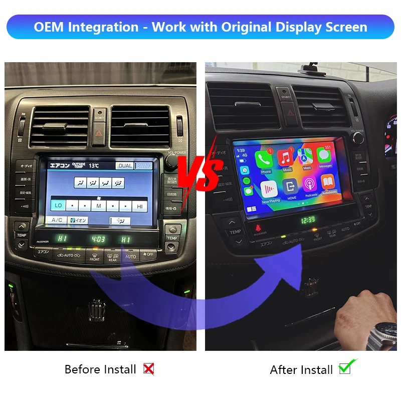 カーナビ Toyota Crown Hybrid GWS204 HDD Navigatio Toyota Crown Hybrid (GWS204, 13th Gen) Wireless CarPlay & Android