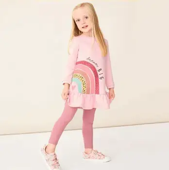 European and American kids clothing autumn baby dresses long sleeve sweater princess dress