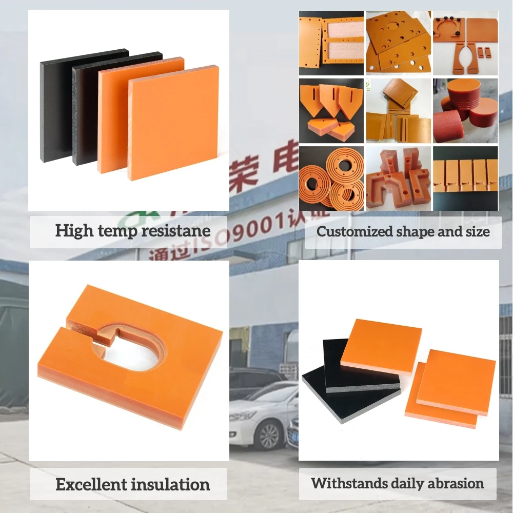 High Temperature Fire Flame Resistant Bakelite Fiberglass Placas De Resina Fenolica for High Voltage Application