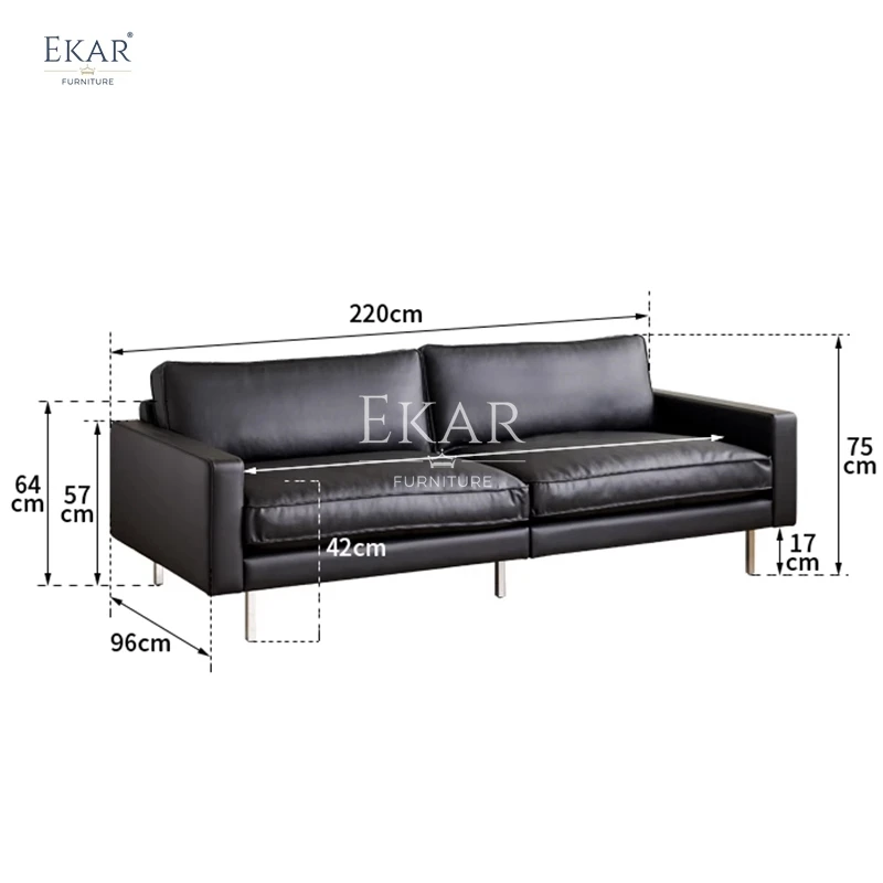 product new design ekar modern living room sofa half leather full leather furniture sofa-66