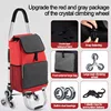 Stainless steel wheels for climbing stairs-thickened bag Red