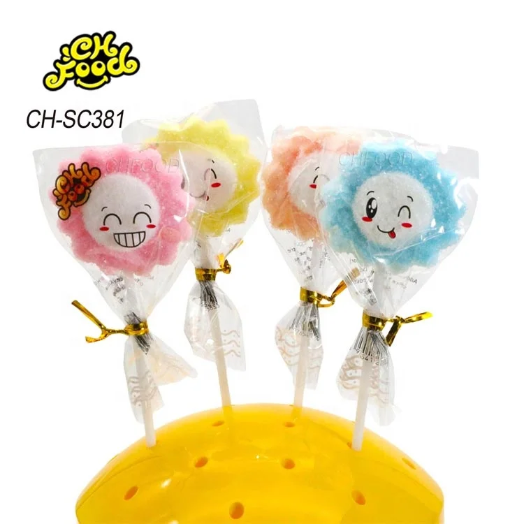 Valentine's Day Halal New 3d Sugar Coated Flower Shape Gummy Candy Lollipop Factory Soft Candy Sweets