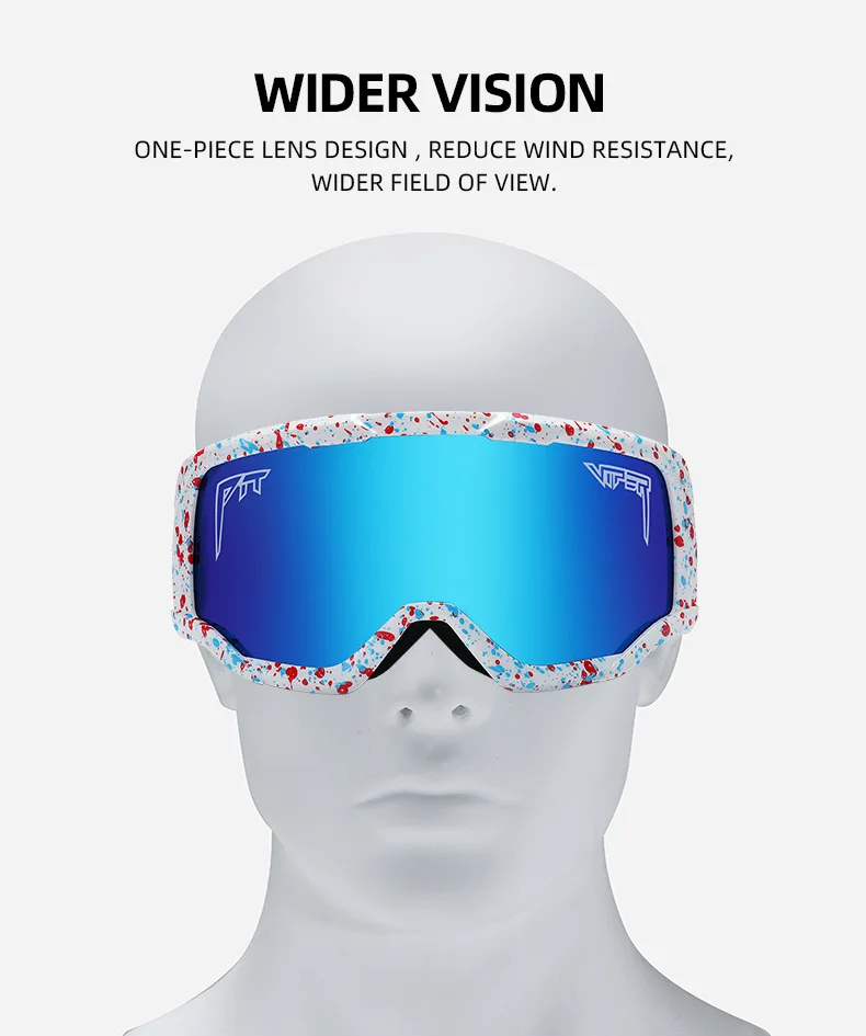 2022 Stylish Best Mirrored Antifog Outdoor Sports Snowboard Goggles