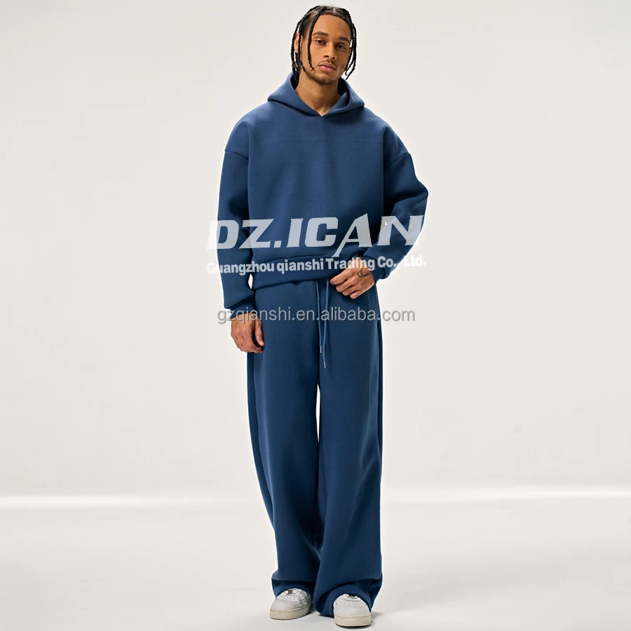 Custom Sweatsuit Hoodie and Jogger Set Heavyweight Baggy Plain Tracksuit Manufacturer Tech Fleece Windbreaker Tracksuit for Men