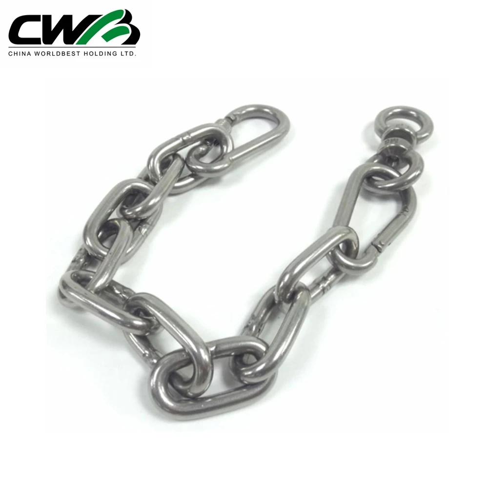 DIN763 304 Long Link Chain Galvanized Polished Stainless Steel Twisted DIN766 Short Link Chain