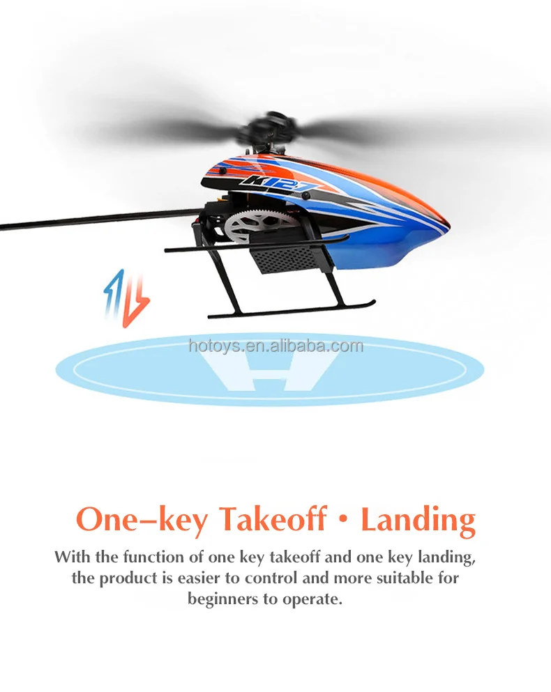New Designed K127 Remote Control Helicopter 2.4 GHz 4CH 6 Gyro Double Motor Large Altitude Hold RC Toys With Air Pressure