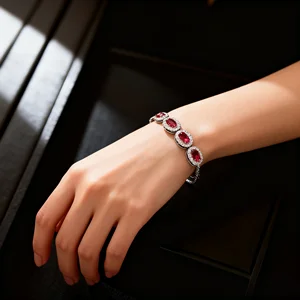 Wholesale Custom Women's Fashion Charm Bracelets Adjustable Tennis Colored Stone Zircon Bracelet Copper Brass Wedding Jewelry