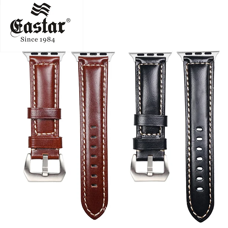 Best Selling Smooth Oil Genuine Leather Watch Band Wholesale Watchband  Leather Watch Strap - Buy Genuine Leather Watch Band For Apple Watch  38/42mm,Handmade Wrist Quick Release For Apple Watch Band Series 6/5/4/3/se