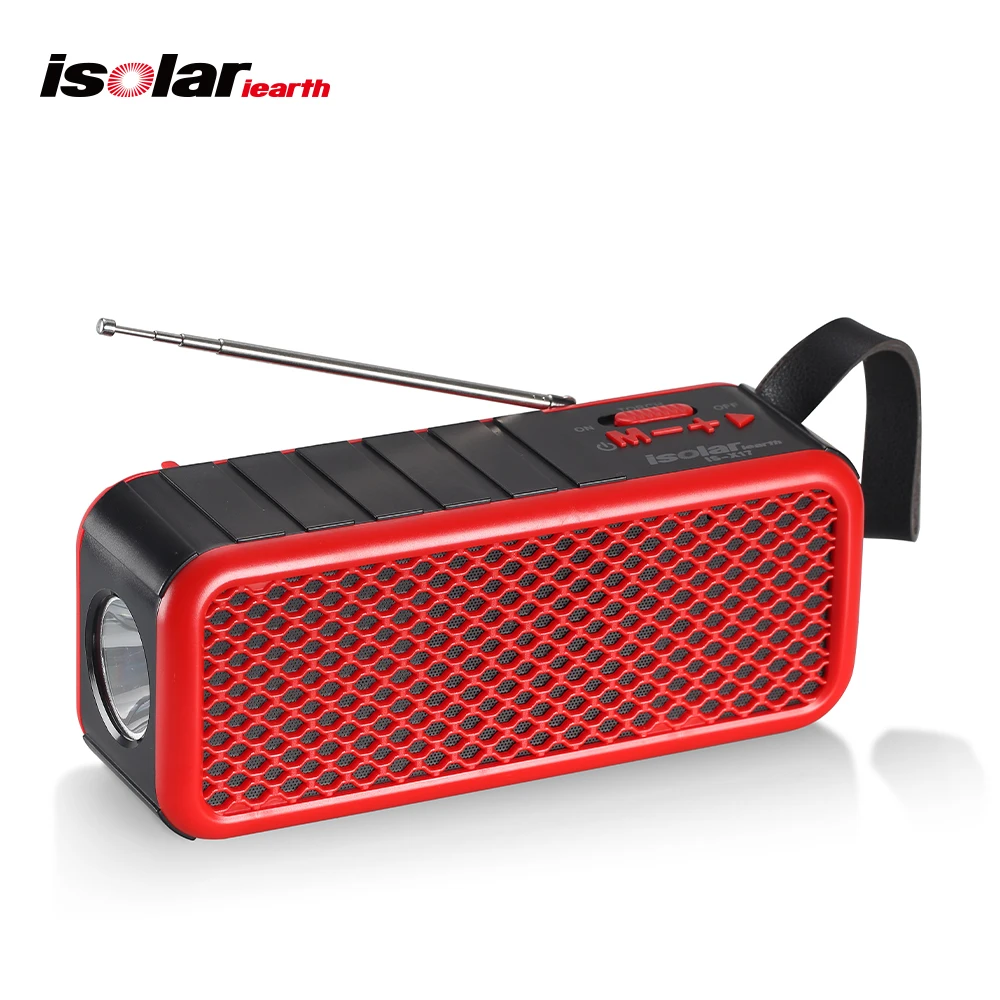 IS-X17 2021 многофункциональный FM-радиоприемник, портативный стерео-динамик, лампа, маленький беспроводной динамик на солнечной батарее