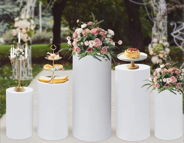 Cylindrical Dessert Table Cloth Cover Cake Shop Wedding Party Solid Color Table Cover Party Decoration